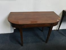 A Georgian mahogany D end table