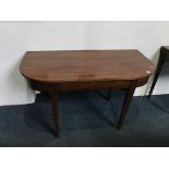 A Georgian mahogany D end table