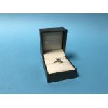An 18ct gold diamond solitaire ring, approximately 1ct, 2.5g, size 'M'