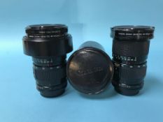 A Canon FD 35-105mm, 72mm and a Canon FD 35-105mm lens (2)