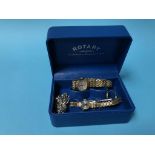 A ladies Rotary watch, and a 9ct gold cocktail watch etc.