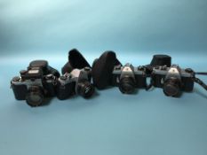 Four Pentax cameras