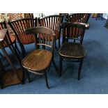 Two Bentwood type chairs