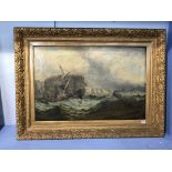 M. W. Marshall, oil on canvas, signed, dated 1885, 'Lifeboats to the rescue in stormy seas off