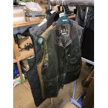 Four Barbour gillets