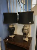 Two modern table lamps