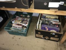 Box of books and a quantity of magazines