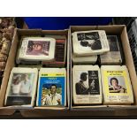 Collection of 8 track cassettes