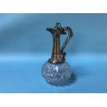 A silver plated claret jug