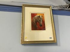 Frances Fry, gouache, 'Study of a Horse', 20cm x 15cm, Purchased from the artist's studio sale