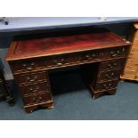 A pedestal desk