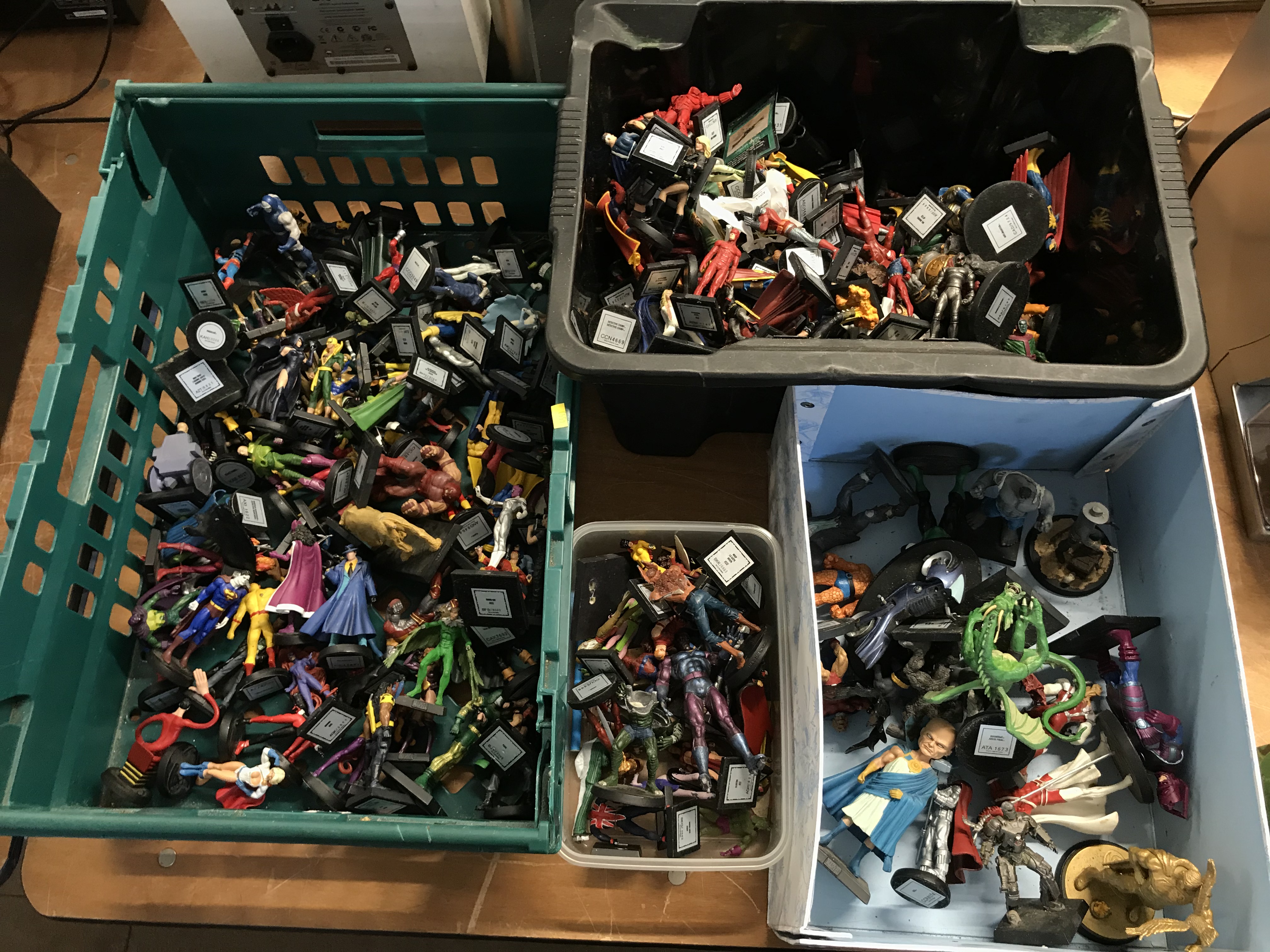 A large collection of Eaglemoss Marvel and DC die cast figures