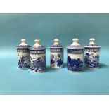 Five Spode spice jars