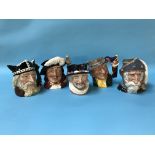 Five Royal Doulton Character jugs