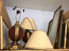 Various prints and a pair of lamps