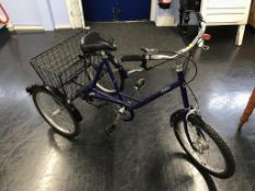 A Pashley blue tricycle