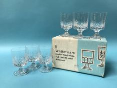 A boxed set of six Whitefriars whisky tumblers