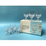 A boxed set of six Whitefriars whisky tumblers