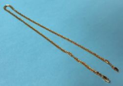 A 9ct gold necklace, 16g, 52cm