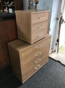 Two modern chests of drawers