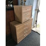 Two modern chests of drawers