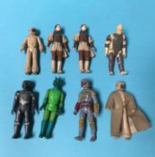 Eight Star Wars figures, including Dengar etc.