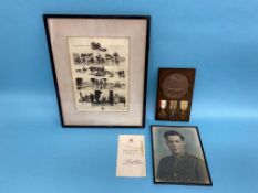 A set of First World medals relating to Corporal Robert Arthur, 6-2608, Northumberland Fusiliers who