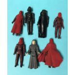 Seven Star Wars figures, including Darth Vaders