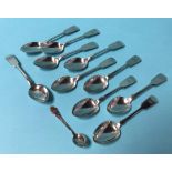 A collection of silver spoons, to include Thomas Sewell, Newcastle etc.