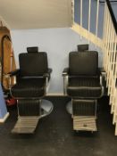 A pair of Barbers chairs