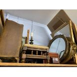 Various mirrors and a footstool etc.