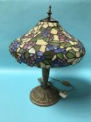 A Tiffany style lamp, 57cm high approx.