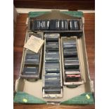 A collection of glass slides and negatives