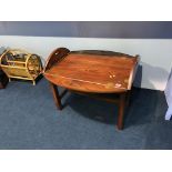 A hardwood butlers tray and stand