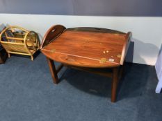 A hardwood butlers tray and stand