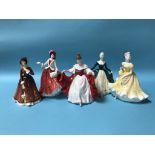 Five Royal Doulton figures