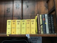 A quantity of Folio Society books and modern Wisden