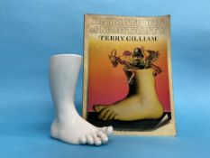 A ceramic foot made by a model maker who worked for Monty Python, one of a number commissioned to be