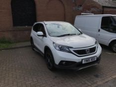 A Honda CRV 'White Edition', mileage stated 67,000,(previous Cat S), 2.2 eco diesel, with full