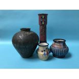 A collection of art pottery