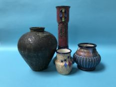 A collection of art pottery