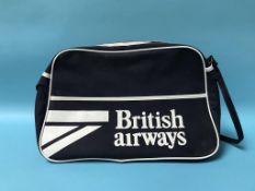 A British Airways travel bag