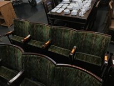 A row of cinema seats