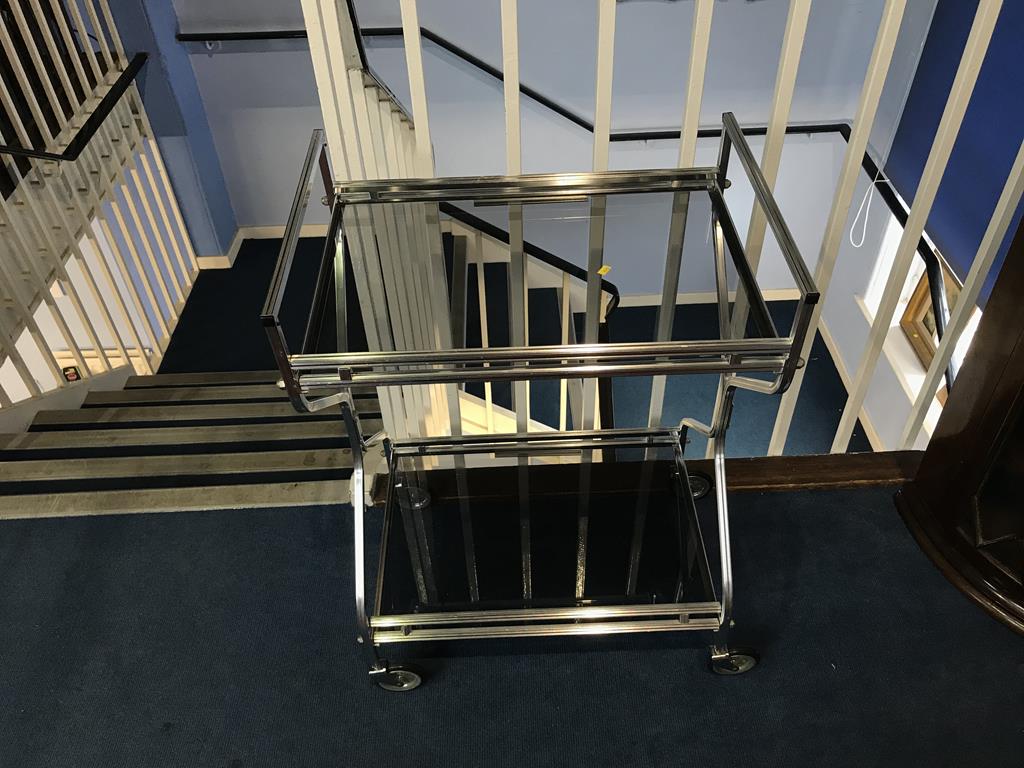 Two tier tea trolley