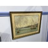 Benedict Hemy (1845-1913), watercolour, signed, 'View of the River Tyne', 26 x 36cm