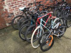 Eight various bikes