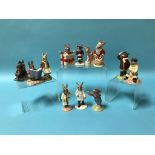 Twelve various Royal Doulton Bunnykins figures