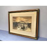 Ronald Moore, watercolour, signed, 'View of the Newcastle Tyne Bridge', 35 x 54cm