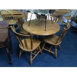 A kitchen table and four chairs