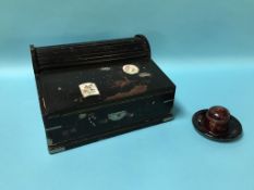 An Oriental lacquered writing slope